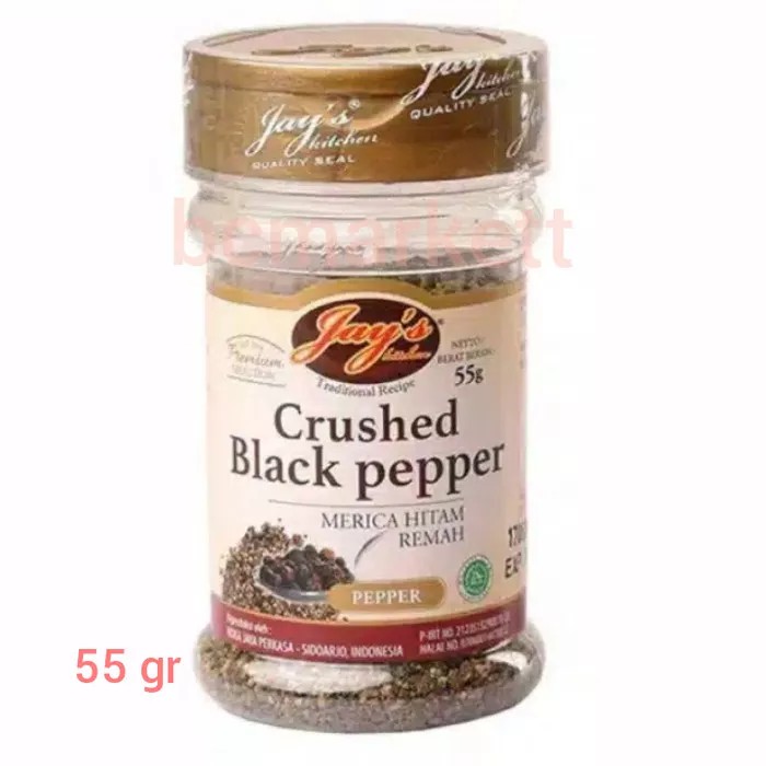 

jays black pepper ground hitam/Lada hitam remah hancur kasar