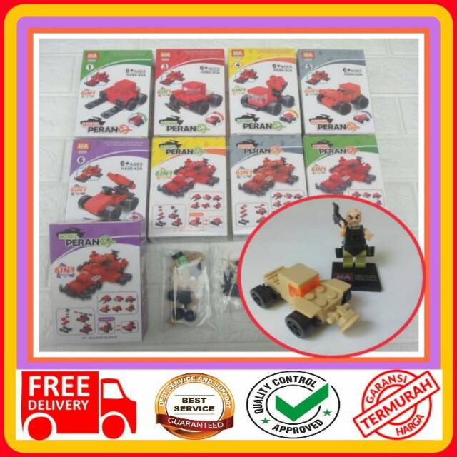 LEGO MOBIL PERANG/MAINAN EDUKASI