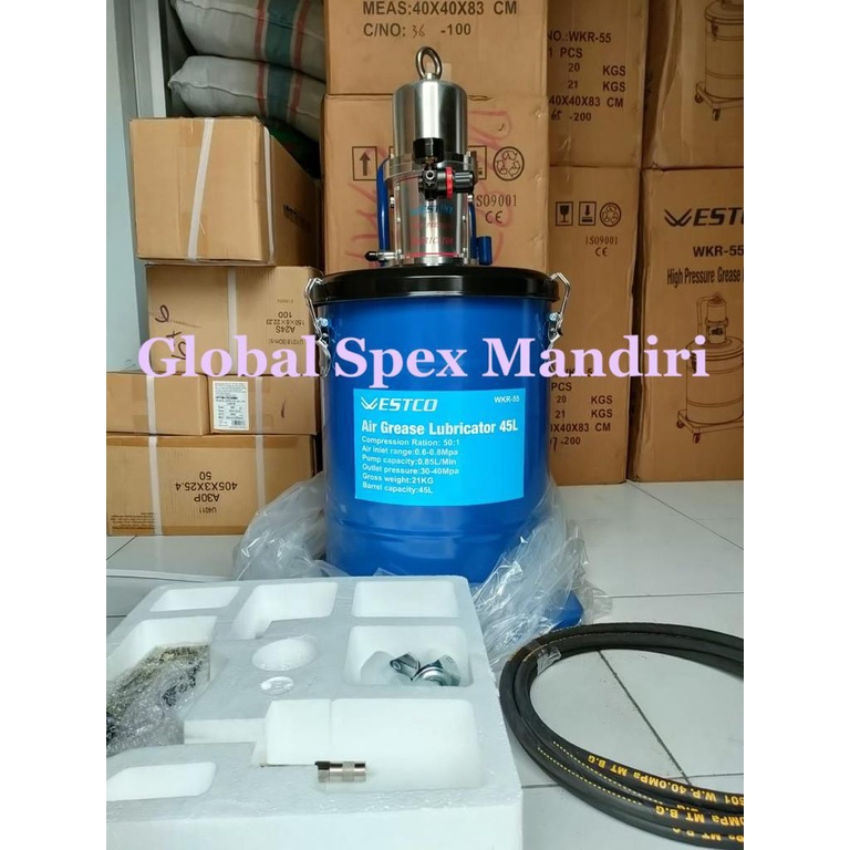 WESTCO PNEUMATIC GREASE PUMP / POMPA GEMUK PNEUMATIC 45 L