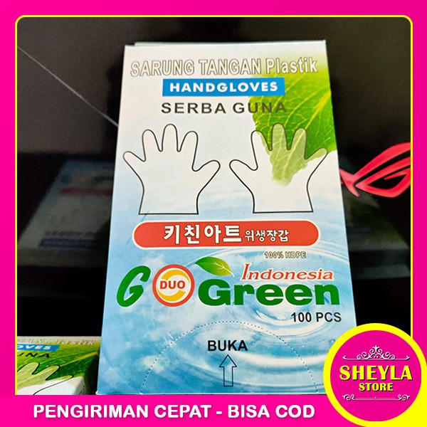 Sarung Tangan Plastik Hand Glove Murah isi 100 pcs (50 pasang) /  TS-36