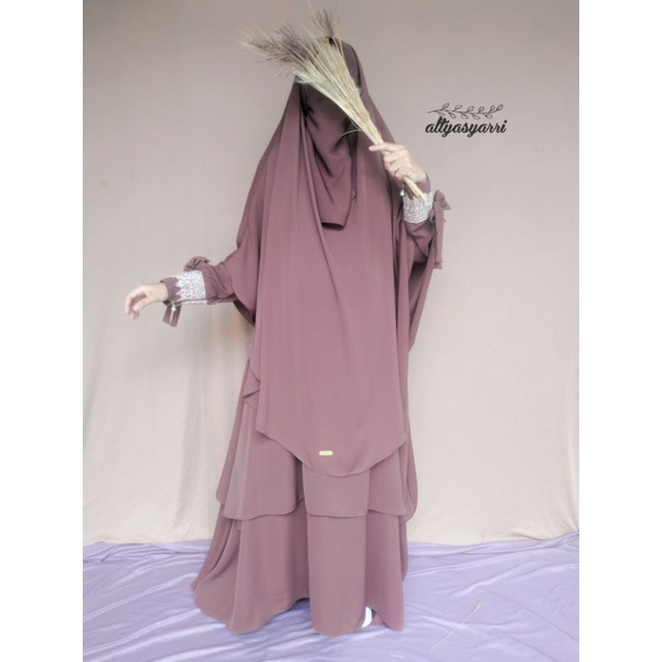 set gamis helwa / set gamis fursan / fursan silk / set gamis syari / set gamis cadar/ set gamis romp