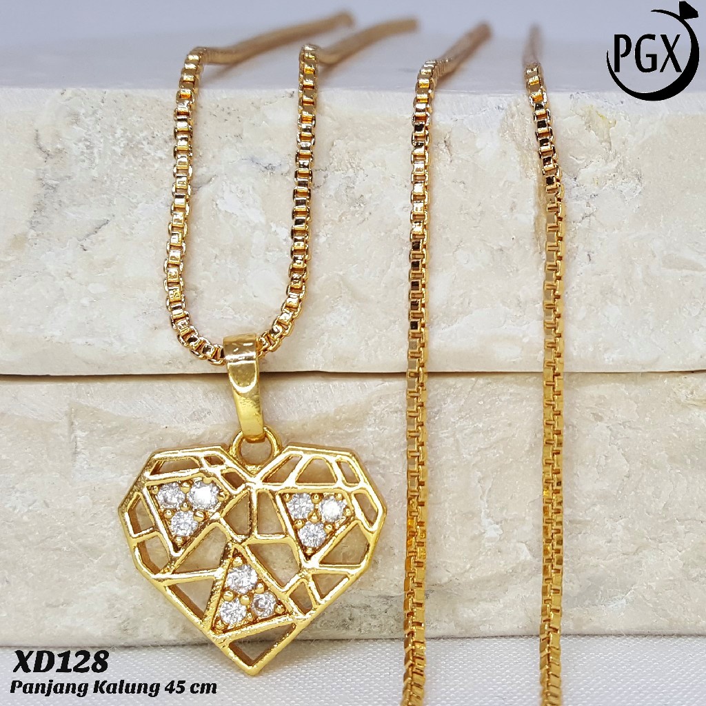 PGX Kalung Wanita Xuping Perhiasan Lapis Emas Aksesoris Fashion Premium - XD128