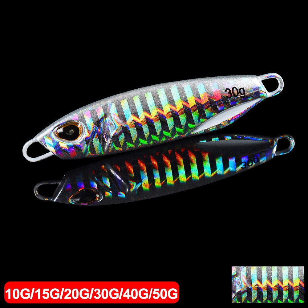 Shengyao 1Pcs Umpan Pancing Jig Metal Laser 3d Jepang Duo 10g/15g/20g/30g/40g/50g Fishing Lure Ikan Bass Bait