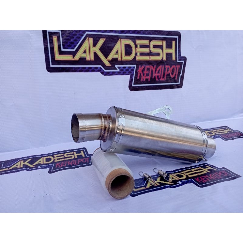 SILENCER (ONLY) KNALPOT POLOS/LASER NAMA (INLET 38/50) BEAT MIO VARIO AEROX SCOOPY NMAX PCX ADV DLL