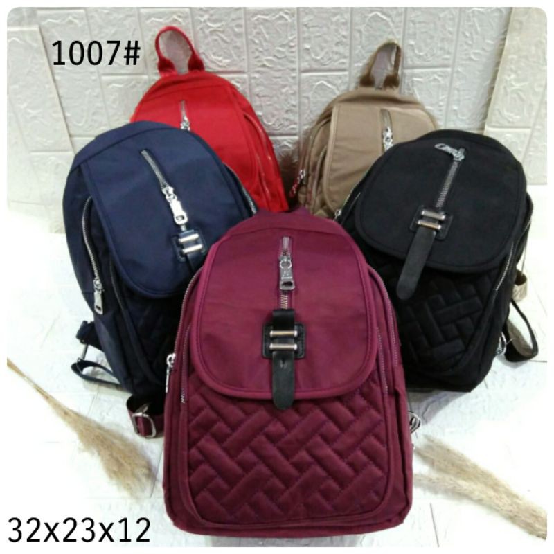 Tas Ransel Fashion Cewek Terbaru Home 1007 Maron Hitam Khaki Navy Merah