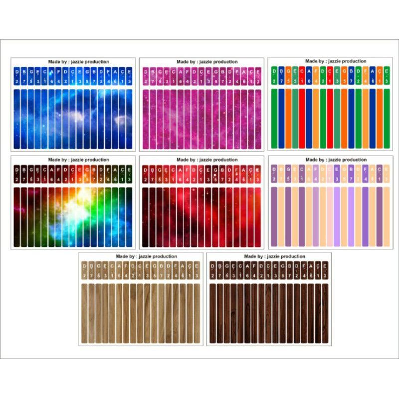 

Sticker Penanda Kalimba / Sticker Kalimba / Sticker not angka