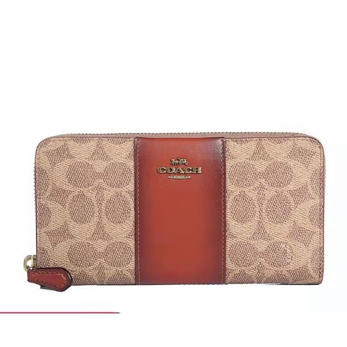 Coach Signature Round Zipper Wallet Outlet Ladies