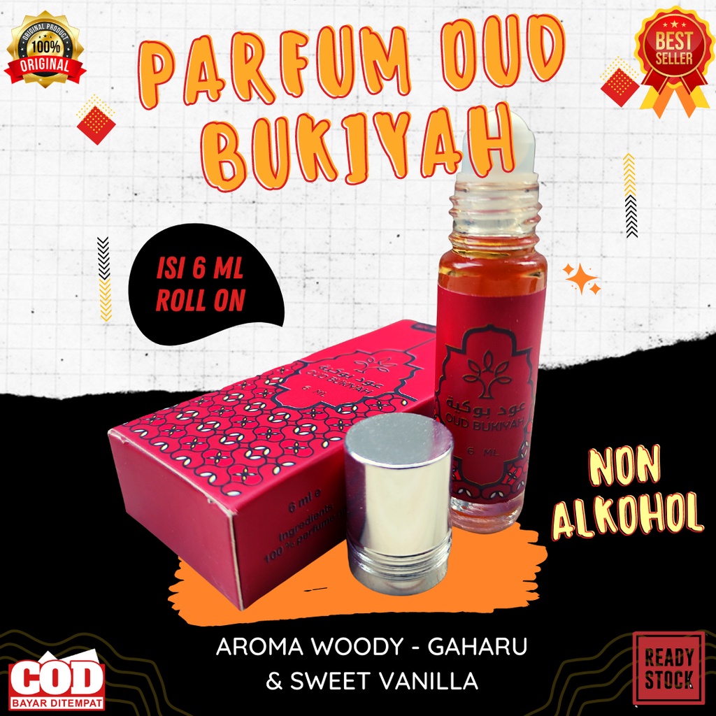 PARFUM OUD BUKIYAH 6ML BIN ALI NON ALKOHOL ORIGINAL - PARFUM OUD BUKIYAH ASLI - PARFUM OUD BOUKIYAH 