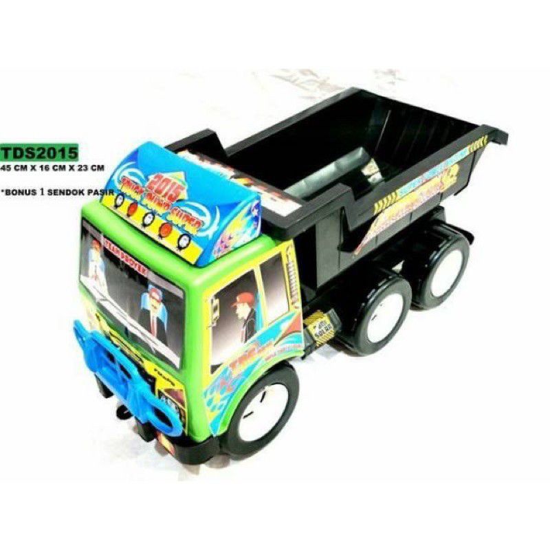 TDS 2015 H - Mainan Truk Jomplang pasir Dump Ban Warna Hitam TDS Hitam 2015