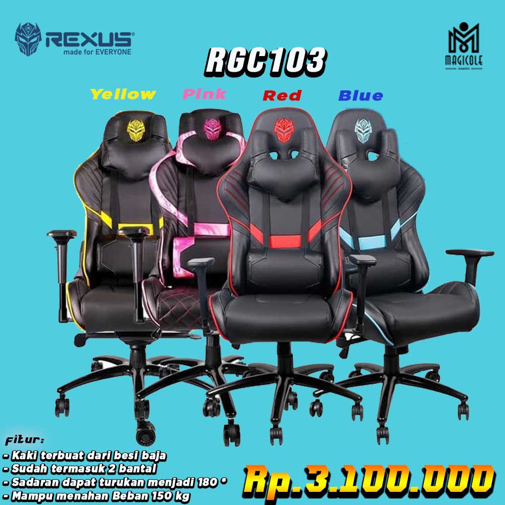  Rexus  Gaming  Chair  Kursi  Gaming  RGC 103  Shopee Indonesia