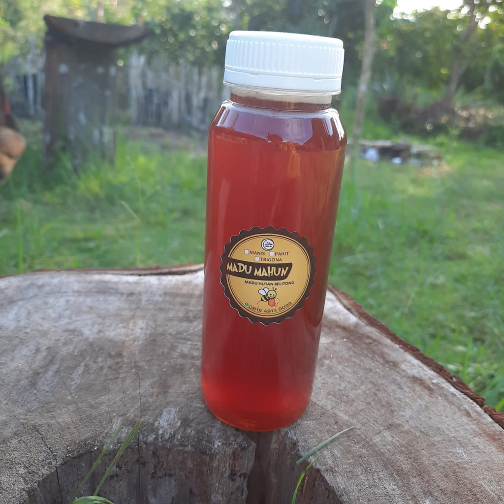

Madu Tran, klanceng, lanceng, trigona, kelulut Asli Belitung(Trigona) 250 ml bunga kayu hutan