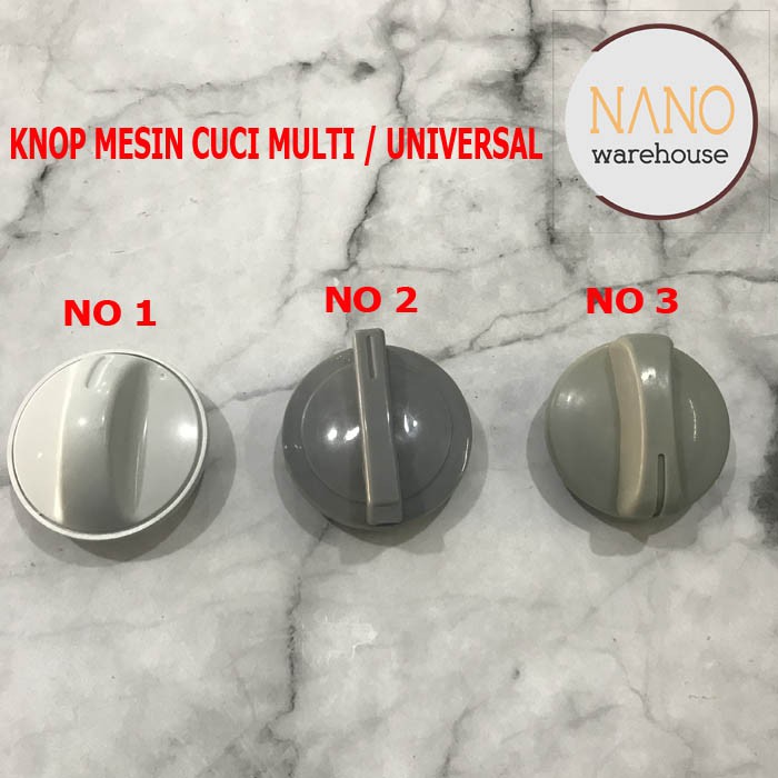 Knop Kenop Tombol Putaran Timer Mesin Cuci Universal Multi Umum No 3