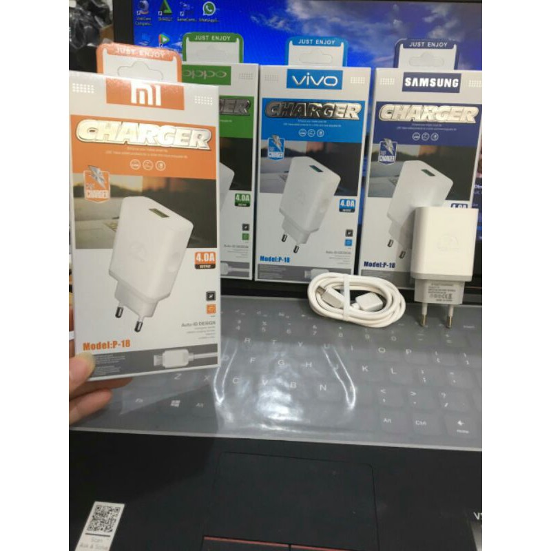 Charger Branded P18 5v 4A / Casan Hp  Samsung / xiaomi / oppo / vivo