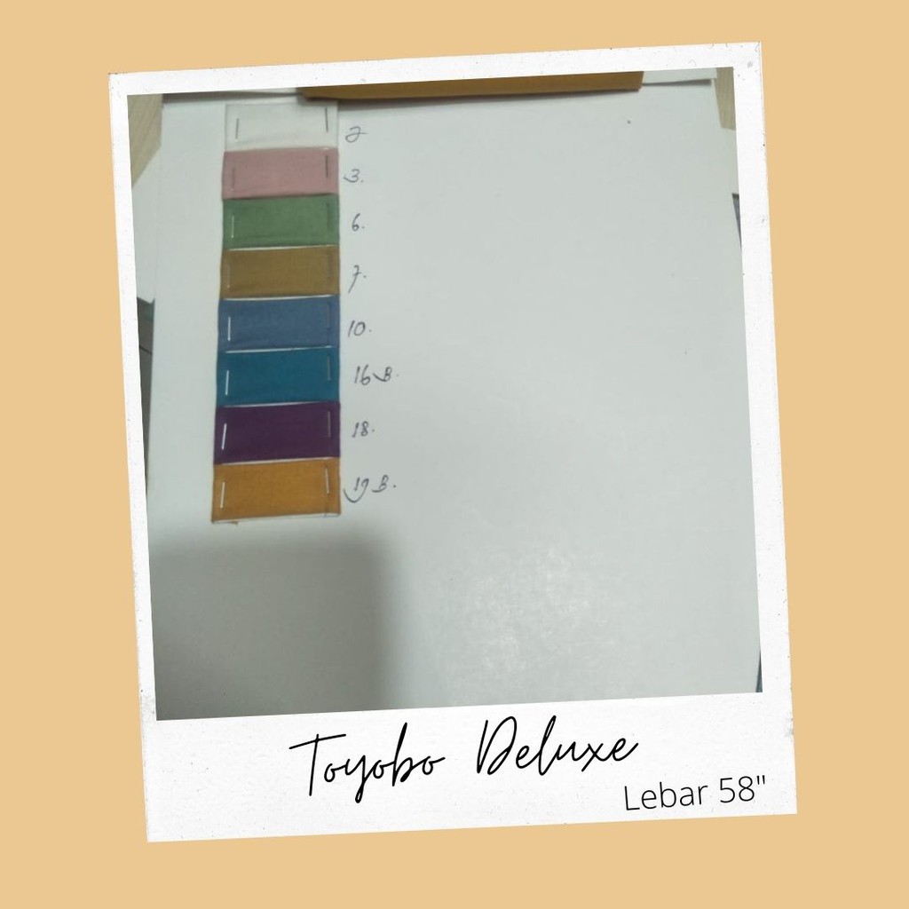 Grosir Kain Polos Toyobo Deluxe 58" Per Roll