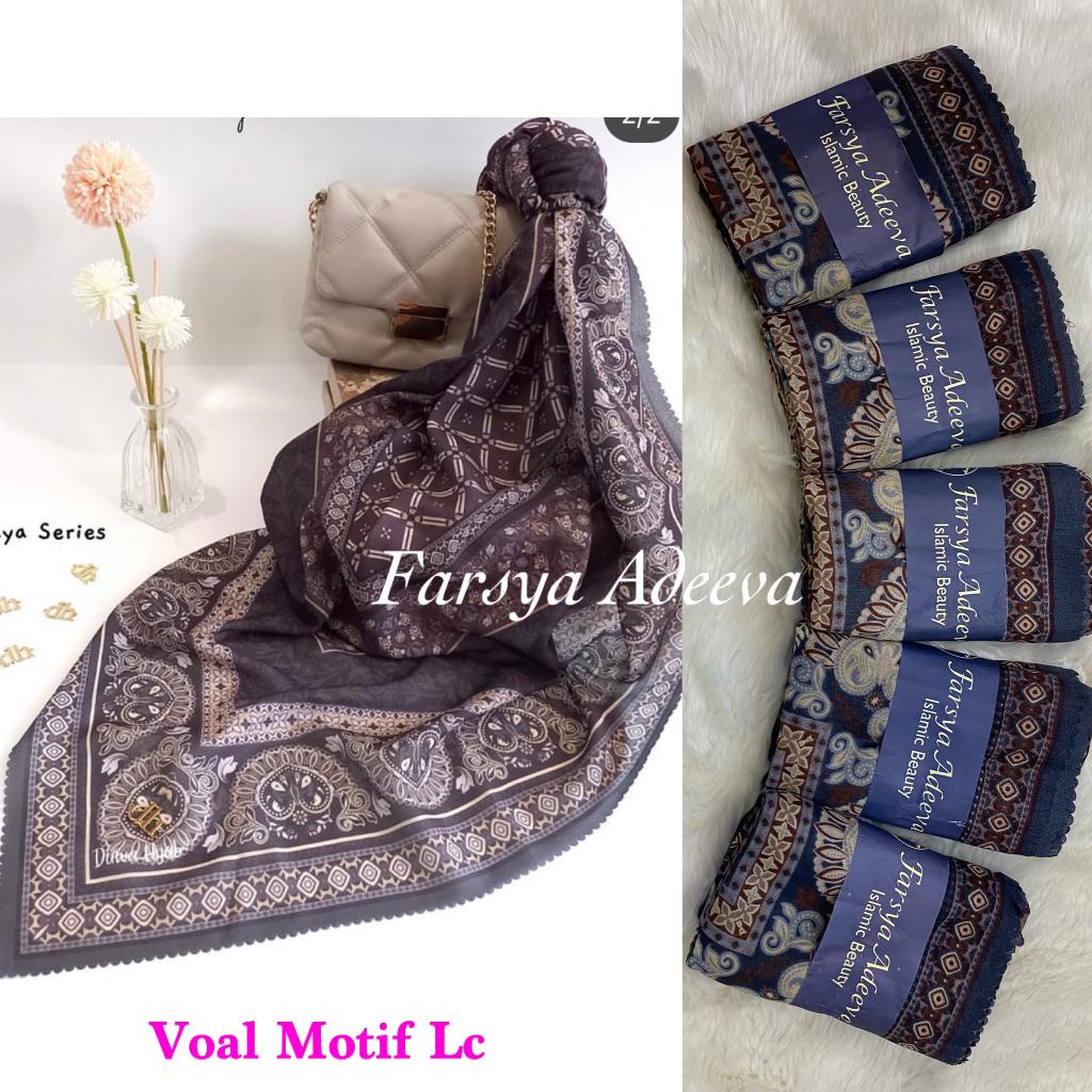 SEGI EMPAT MOTIF TERBARU HIJAB SEGI EMPAT MOTIF DEENAY  LASERCUT  TERMURAH DAN TERLARIS NAYLA HIJA'B-ALBATIK BROWN