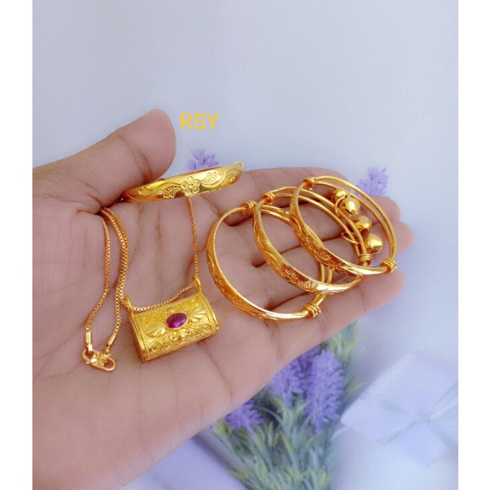 Raditya jewelry set bayi 3bulanan lapis emas