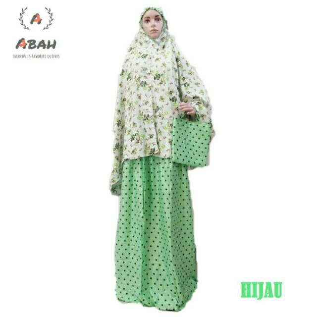 MUKENA MOTIF BUNGA POLKADOT SETELAN ANAK REMAJA SMP SMA BIRU MUDA PINK UNGU HIJAU TOSCA PUTIH KUNING