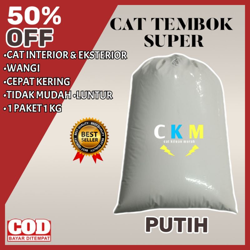Cat kiloan tembok 1 kg gratis ongkir / Cat tembok super / Cat tembok tidak luntur / Cat tembok 1 kg 