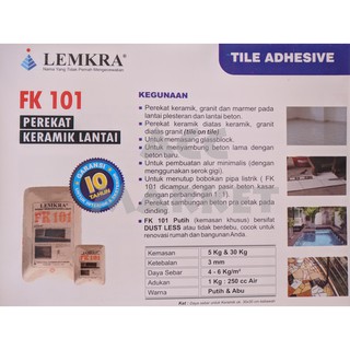 Lemkra 5 Kg Lem Semen Perekat Keramik Atas Ceramic Granit Lemkra 5 Kg Lem Semen Perekat Keramik Atas Ceramic Granit