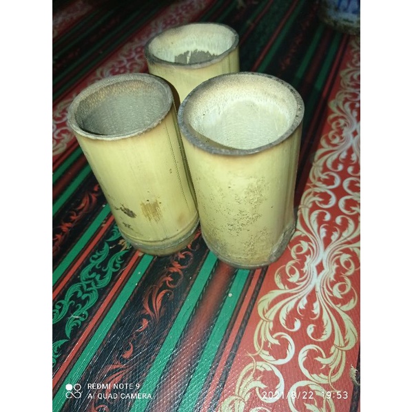 

Cangkir bambu kuning herbal pres2buah
