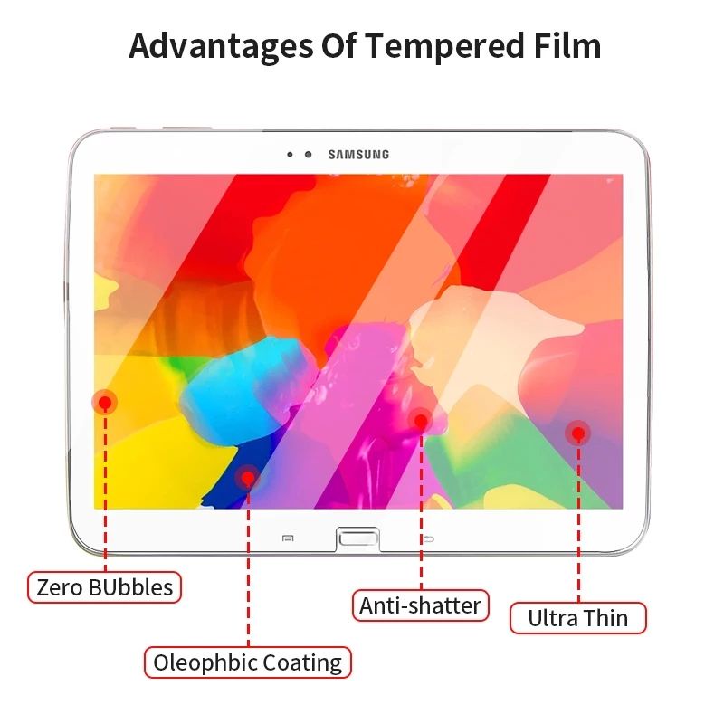 Tempered Glass Samsung Galaxy Tab 3 10.1 P5200 GT-P5200 P 5200 Antigores Screen Guard protector TG High Quality Pelindung Layar kaca