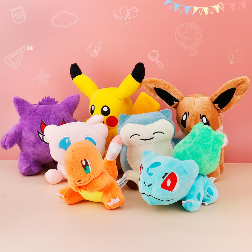 Timekey Mainan Boneka Stuffed Plush Pokemon Pikachu 13-20cm Dengan Topi Charizard Untuk Hadiah Natal / Ulang Tahun / Valentine B2T6