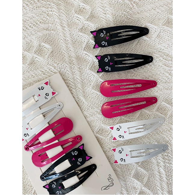 LRC Jepit Rambut Fashion Color Kitty Bb Clip Set F46370