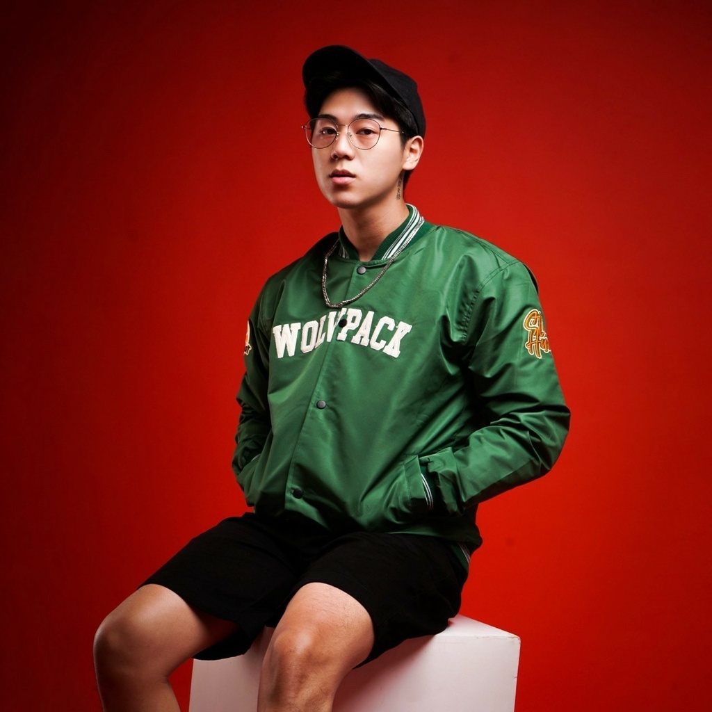 WOLPACK Jaket Bomber Varsity Green Bordir Premium Original Katun Top Quality