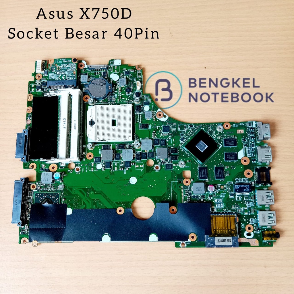 Motherboard Asus X750DP Rev 2.0 X550 / X750 X550DP Soket LVDS Besar 40Pin