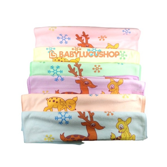 Handuk Bayi Lembut Microfiber Motif WARNA | Handuk Mandi Anak Bayi 50 x 100 cm | 60 x 120 cm Mikrofiber