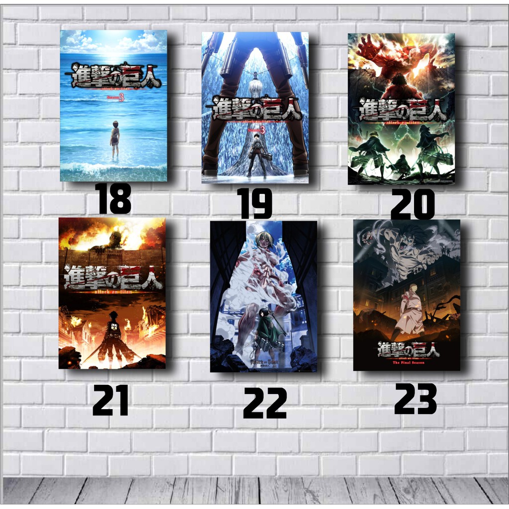 Poster AOT/Hiasan Dinding Rumah Anime Attack on Titan/ Wall Decor AOT A5 A6-4