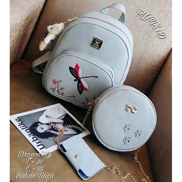 Tas  Ransel Wanita Set3in1 Tas Paket Tas Korea