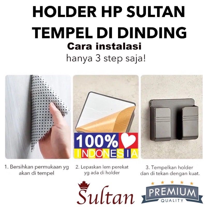 Holder Tempel Dinding Universal Serba Guna Holder Handphone Remote