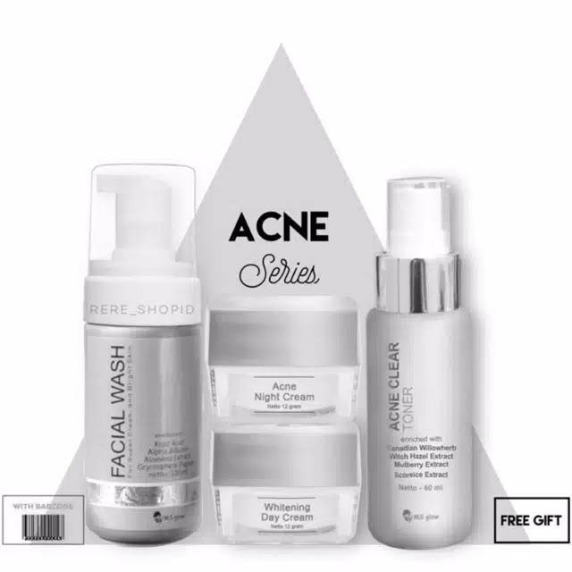 MS glow ACNE Series skin care Free Pouch