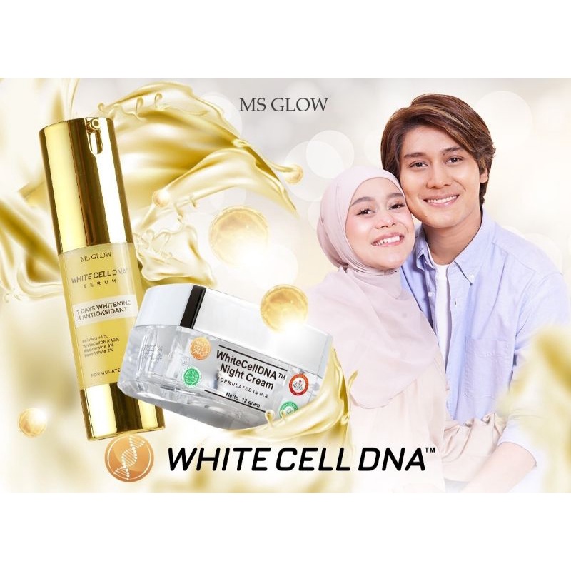 MSGLOW WHITE CELL DNA SERUM DAN NIGHT CREAM DNA FLEK HITAM