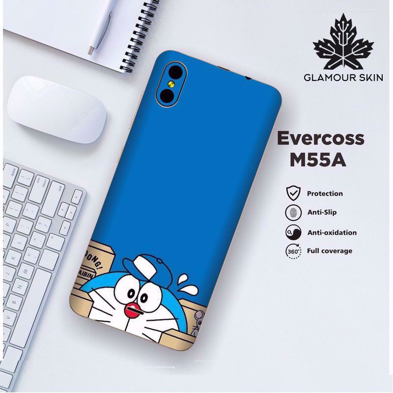 *(Dapat2PCS)* EVERCOSS M55A Garskin Case/Stiker Protector Motif DORAEMON