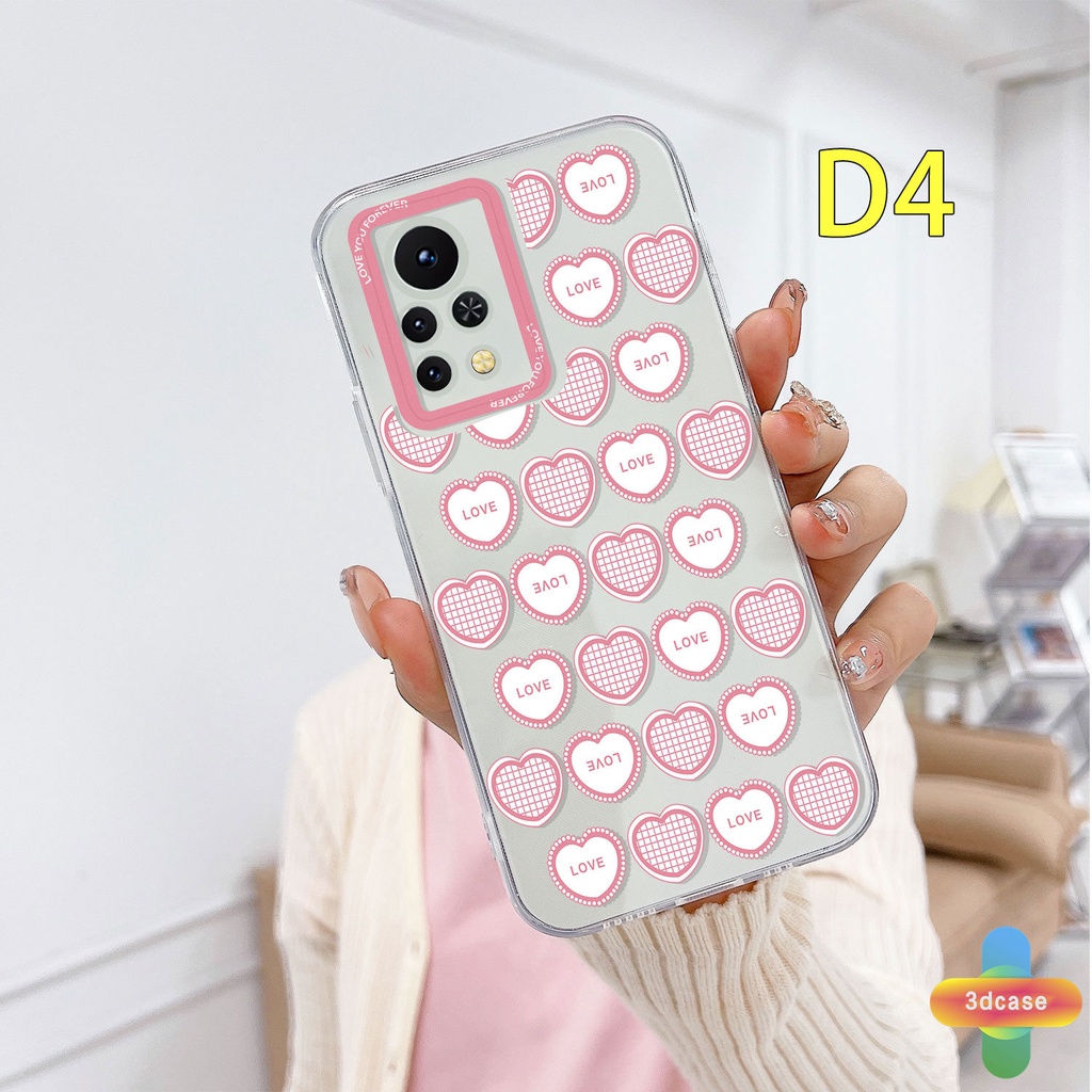 Casing Soft TPU Case Infinix Hot 10s NFC 10 10t 10 11 Play 10i 9 Pro 10 Lite 11 Plus Hot 9 Play 11 11S NFC Infinix Smart 6 5 4 4C 5 Pro Tencno Spark 5 PRO A15 A16 A9 A5 A7 A5S Y12 Y20 Y15S Y21S A12 Pink Love Heart Transparent Case