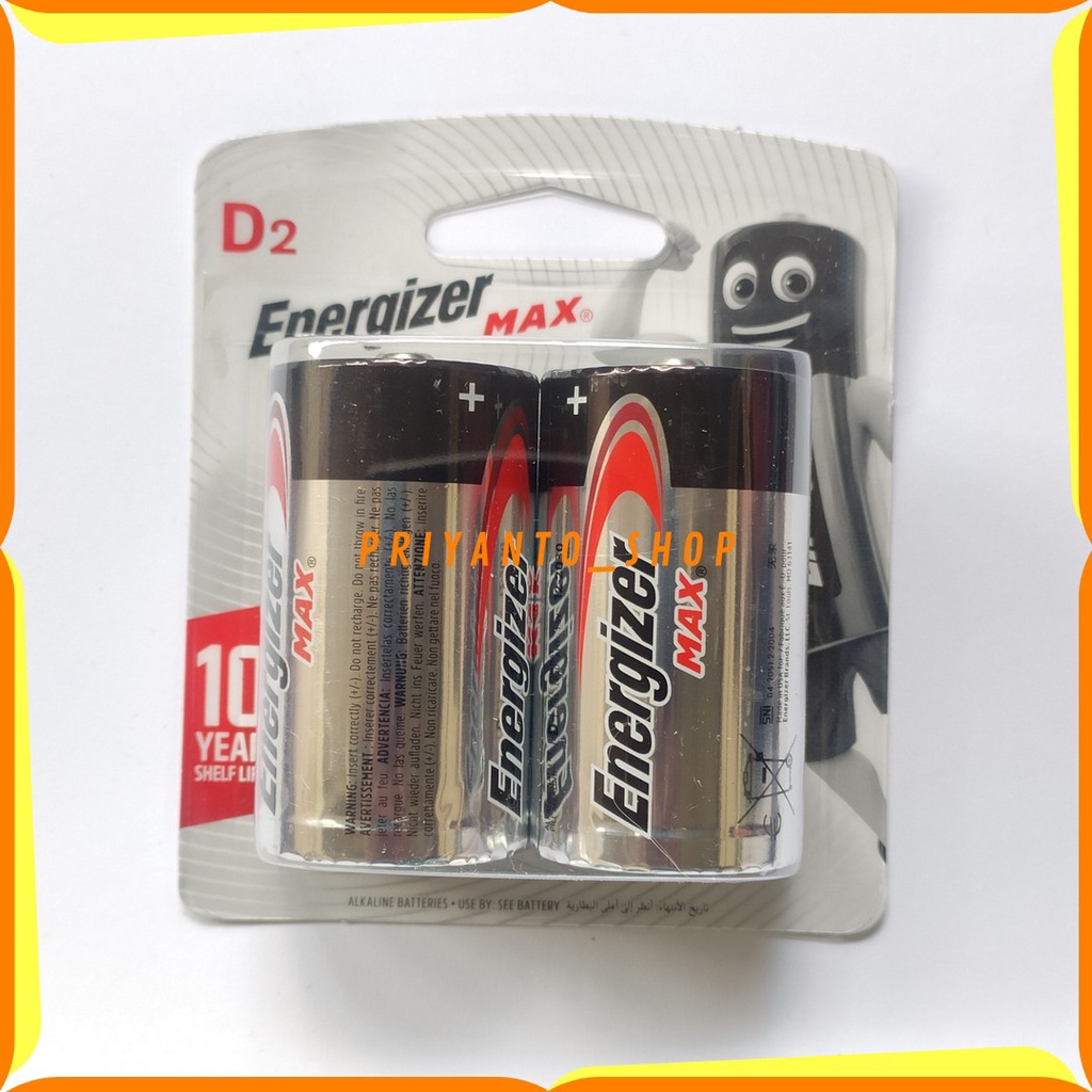 BATU BATERAI ENERGIZER MAX SEAL D2 /DBP2 E95 BP2 LR 20 1.5V ASLI ORI