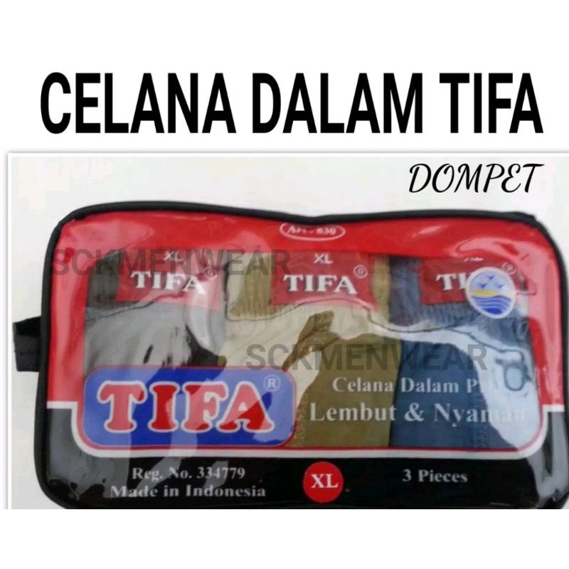 (3pcs) celana dalam pria tifa kotak/tas