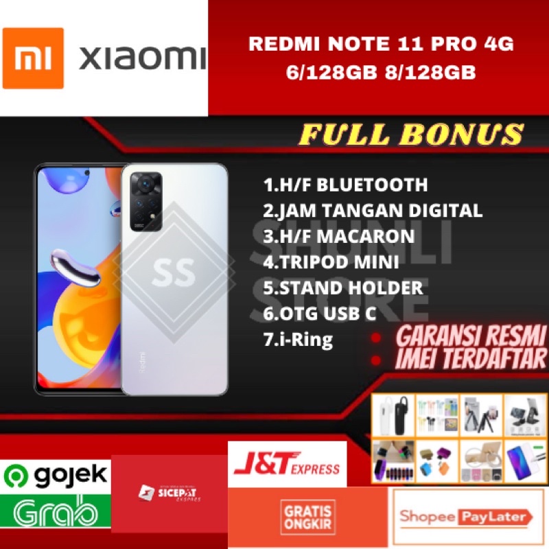 XIAOMI REDMI NOTE 11 PRO RAM 6/128GB 8/128GB NEW 100% ORIGINAL GARANSI RESMI