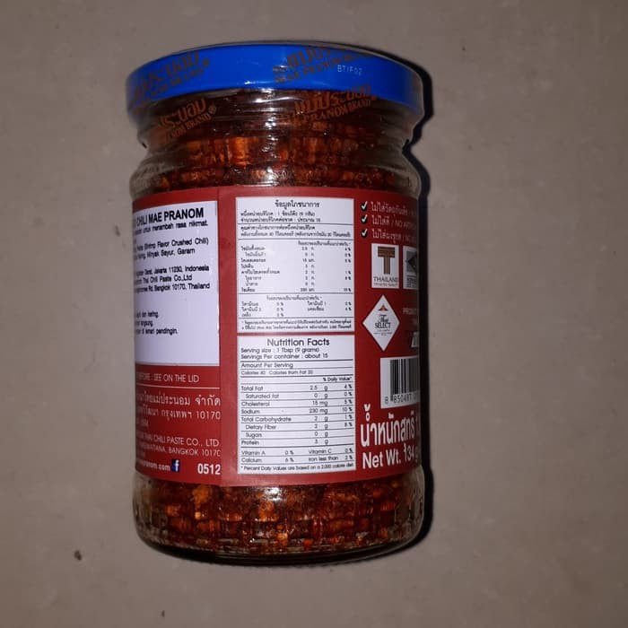 Shrimp Crushed Chilli MaePranom 134gr Thailand Cabe Bubuk Udang Mae Pranom