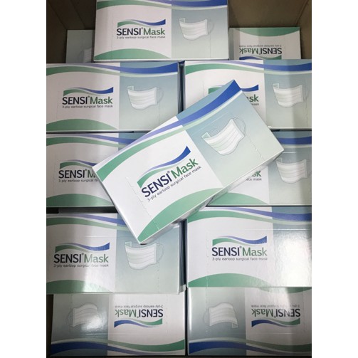 SENSI mask 3-Ply / MASKER SENSI 3ply isi 50pcs perbox