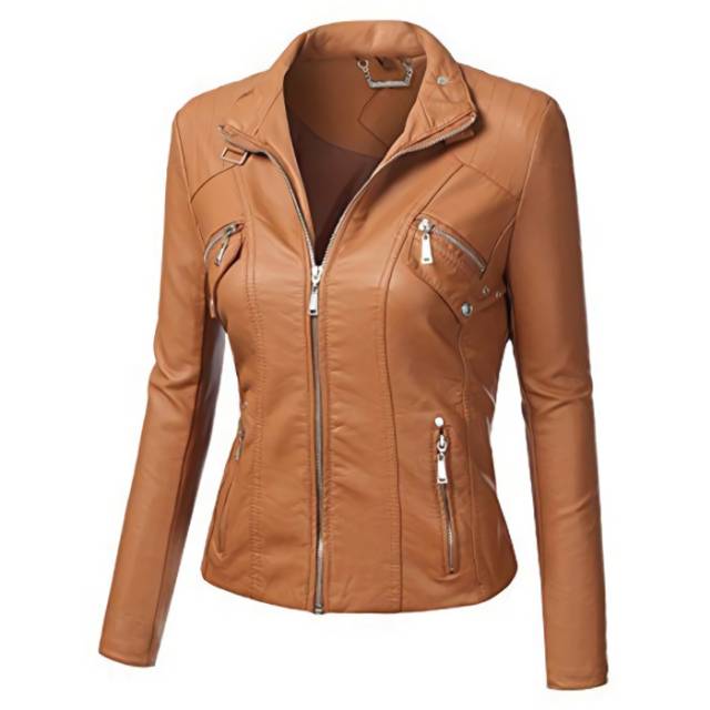 Jaket semi kulit wanita untuk motor anti air dan angin / jaket turing wanita / jaket motor wanita / 