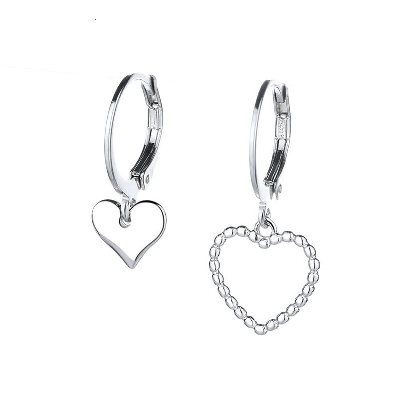 Hollow Asymmetric Love Earrings Accessories Korea Short Style Temperament Fashion