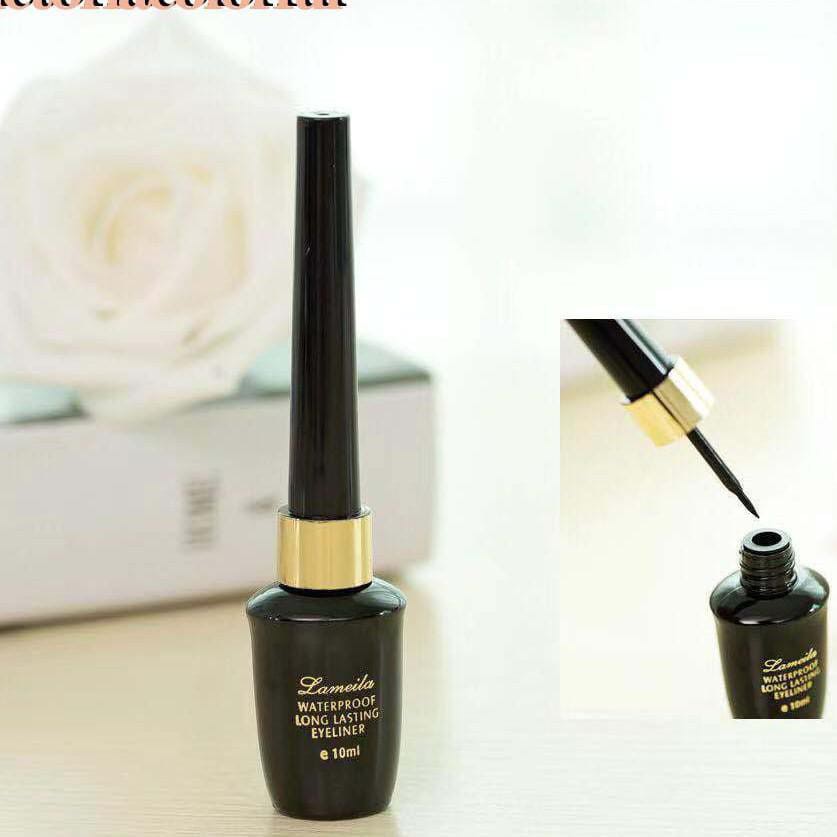 HK760- Lameila Eye Liner Anti Air / Keringat Warna Hitam 10ml