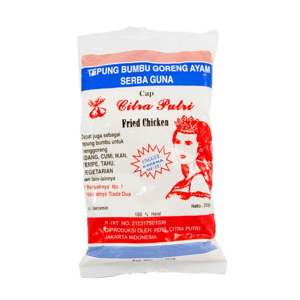 

NEW CITRA PUTRI Tepung Bumbu Goreng Ayam Serbaguna [250 gr]