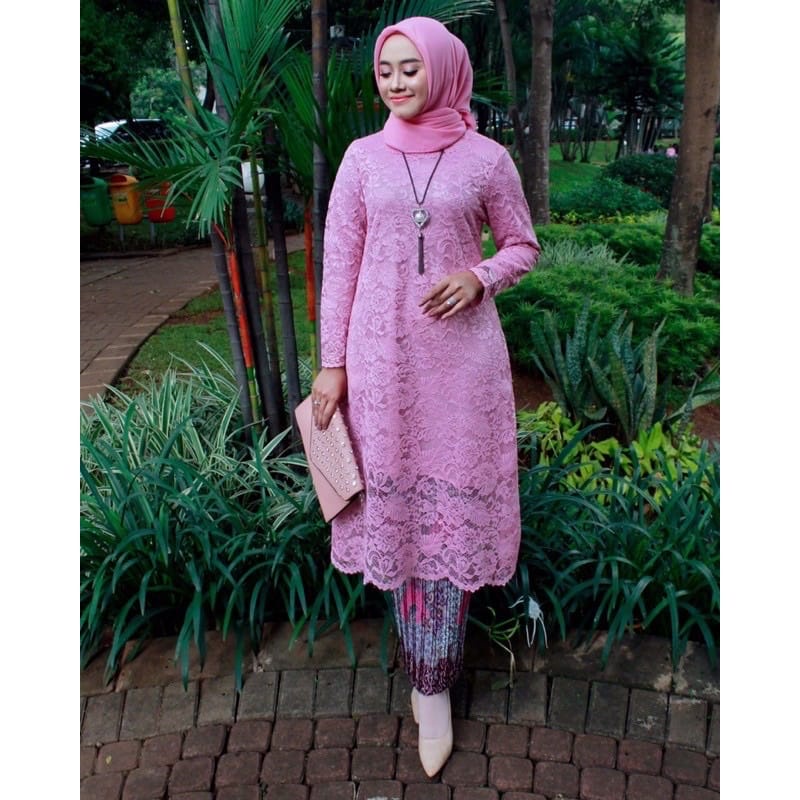 Atasan kebaya tunik modern Atasan kebaya brukat modern 2021 Atasan kebaya kutubaru Atasan brukat wan