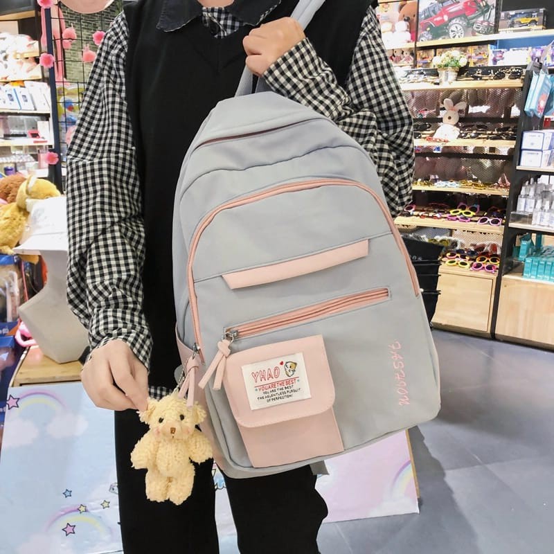 Should Bag - Tas Ransel Sekolah Anak Wanita Dan Pria Terbaru 2021 Kekinian Motif Carakter Yhao Korean Style Murah