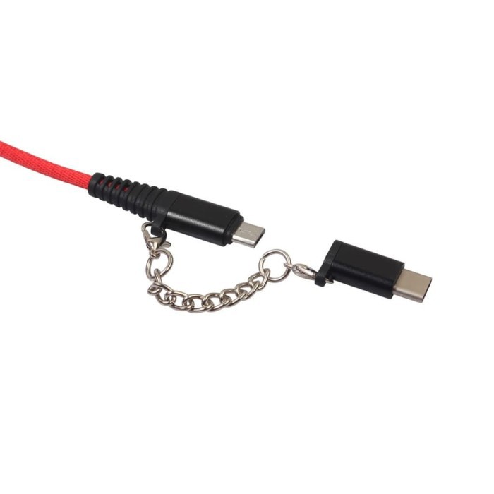 Kabel 2in1 Adapter OTG Type C Male + Micro USB Male to USB 2.0 Female