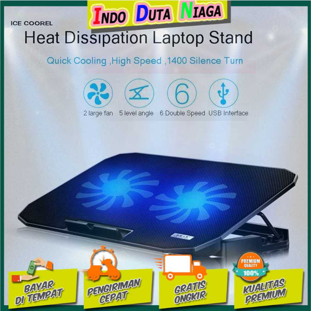 IDN TECH - Taffware Cooling Pad Laptop Adjustable Stand 2 Kipas 140mm - N99